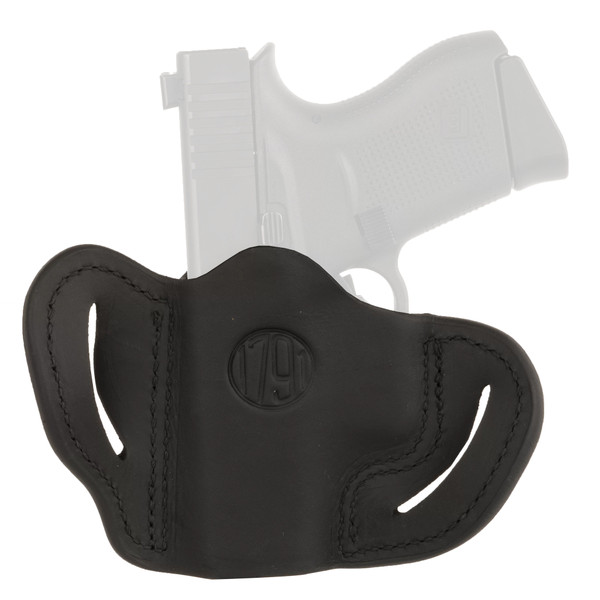 1791 Gunleather BHC Open Top Outside Waistband Holster for Glock 43, Right Hand, Stealth Black
