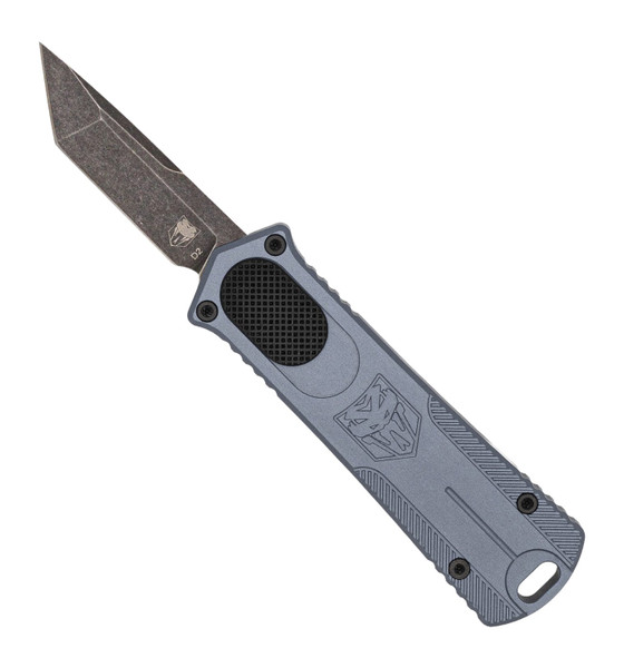 Cobra Tec Knives Cali952Gen2 Gry Tactical OTF Knife with Tanto Blade