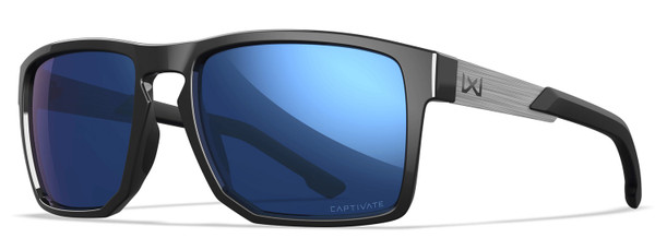 Wiley X Apex Captivate Sunglasses Blue Gloss Black