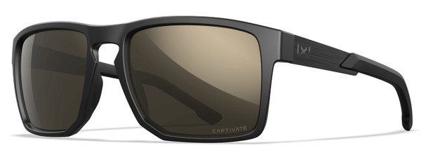 Wiley X AC6APX04 Apex Captivate Shooting Glasses Tungsten Mirror Black