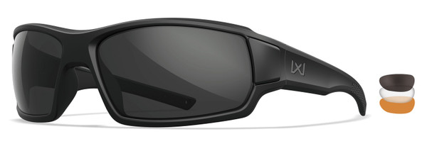 Wiley X Breach 2.5 XL Eyewear Gray Clear Rust Matte Black