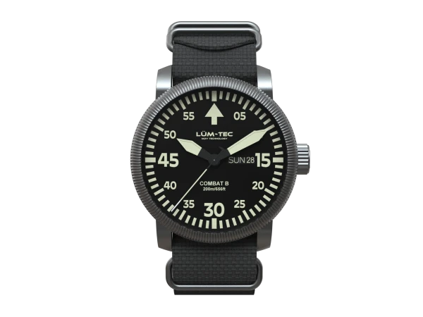 LÜM-TEC Combat B68 Day-Date Gunmetal PVD Watch – Limited Edition