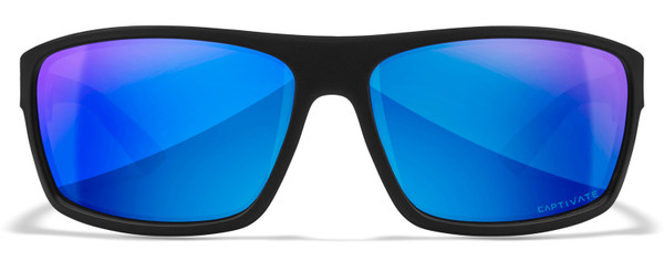 Wiley X Peak XL Captivate Blue Mirror and Matte Black Sunglasses