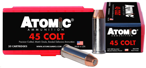 Atomic Defensive 45 Colt 250 gr Bonded Match Hollow Point 50 Rounds