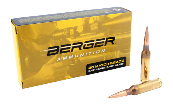 Berger Bullets Long Range Hybrid Target 6.5 Creedmoor 144 Grain 20-Round Centerfire Rifle Ammunition