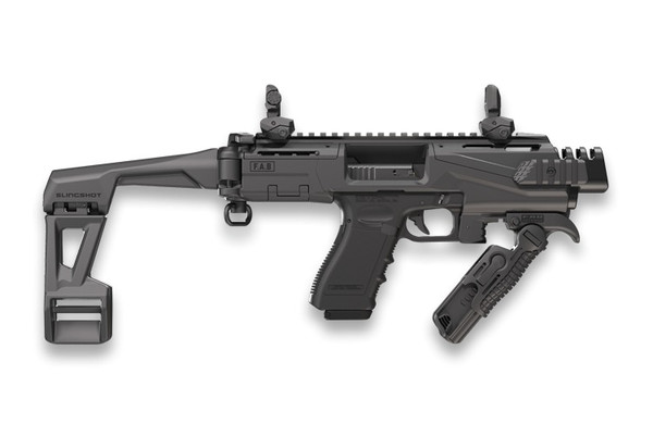 FAB Defense Advanced Conversion Kit with Brace for Glock 17/19, Black