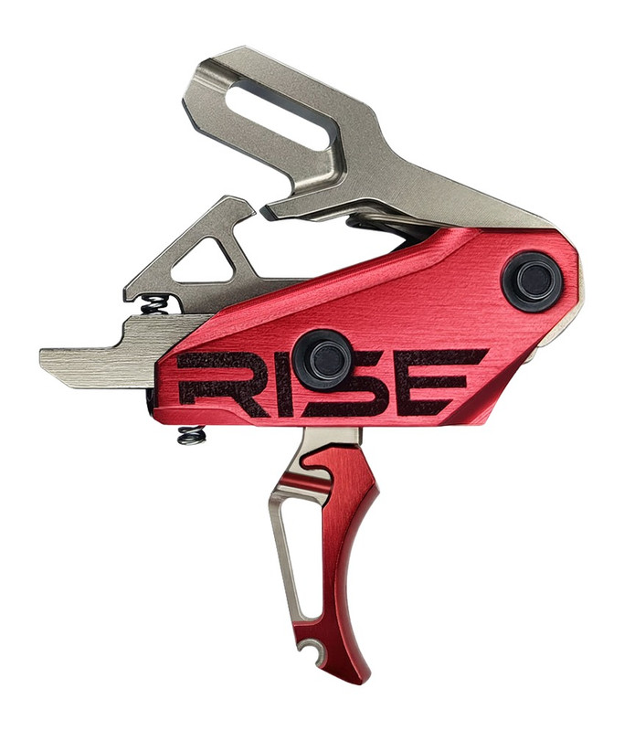 Rise Armament T35SR AR Trigger with Silver and Red Finish