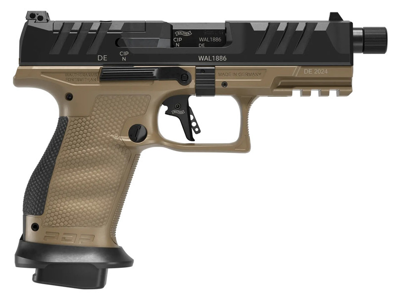 Walther Arms PDP 9mm Compact Pistol 4.6 Inch Barrel 10-Round Magazine FDE