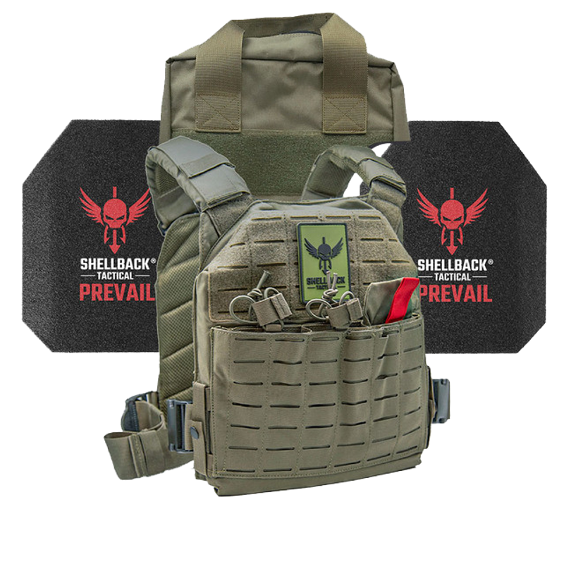 SHELLBACK TACTICAL DEFENDER 2.0 LEVEL III ARMOR KIT WITH AR1000 STEEL PLATES