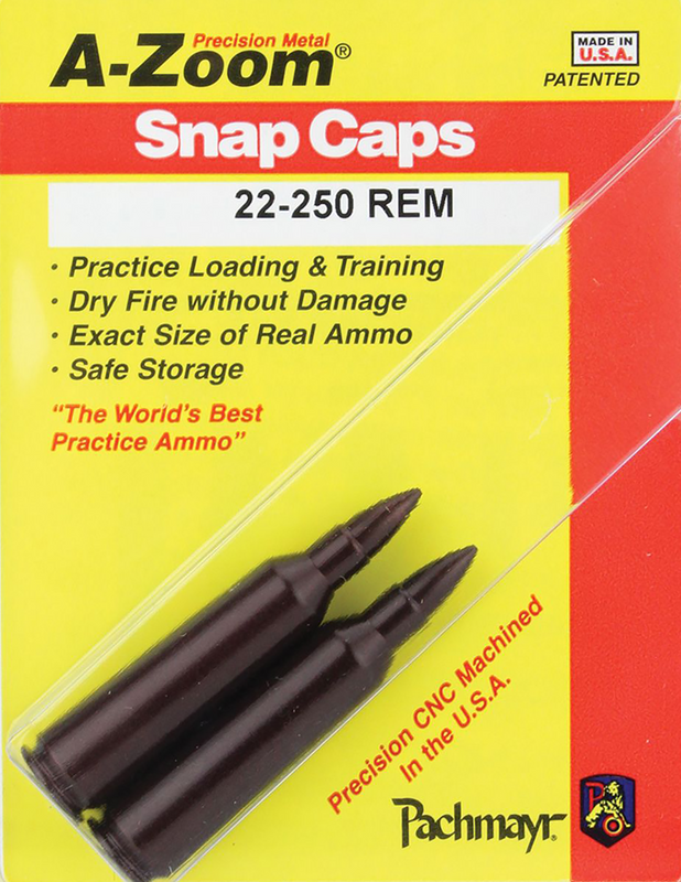 A-Zoom .22-250 Remington Rifle Snap Caps – 2 Pack