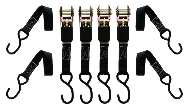 Walkers Game Ear Muddy Mud-SDRS10 1-Inch by 10-Foot Standard Duty Ratchet Strap 4-Pack
