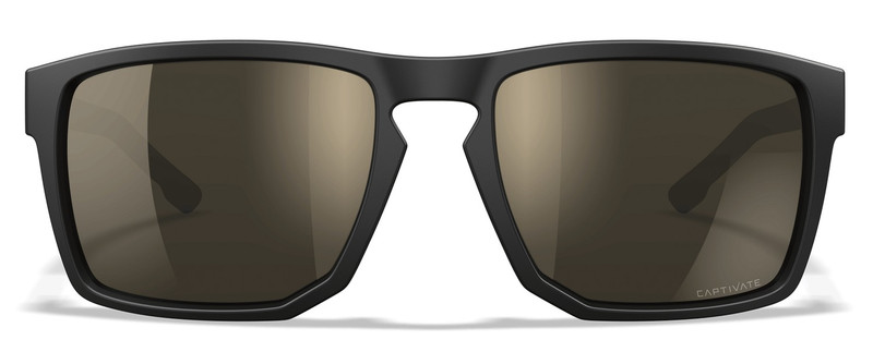 Wiley X AC6APX04 Apex Captivate Shooting Glasses Tungsten Mirror Black