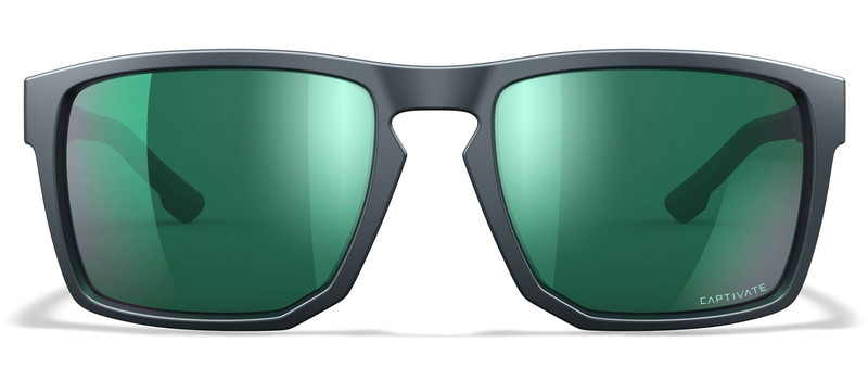 Wiley X Founder Captivate Green Mirror and Clear Gray Lens Sunglasses
