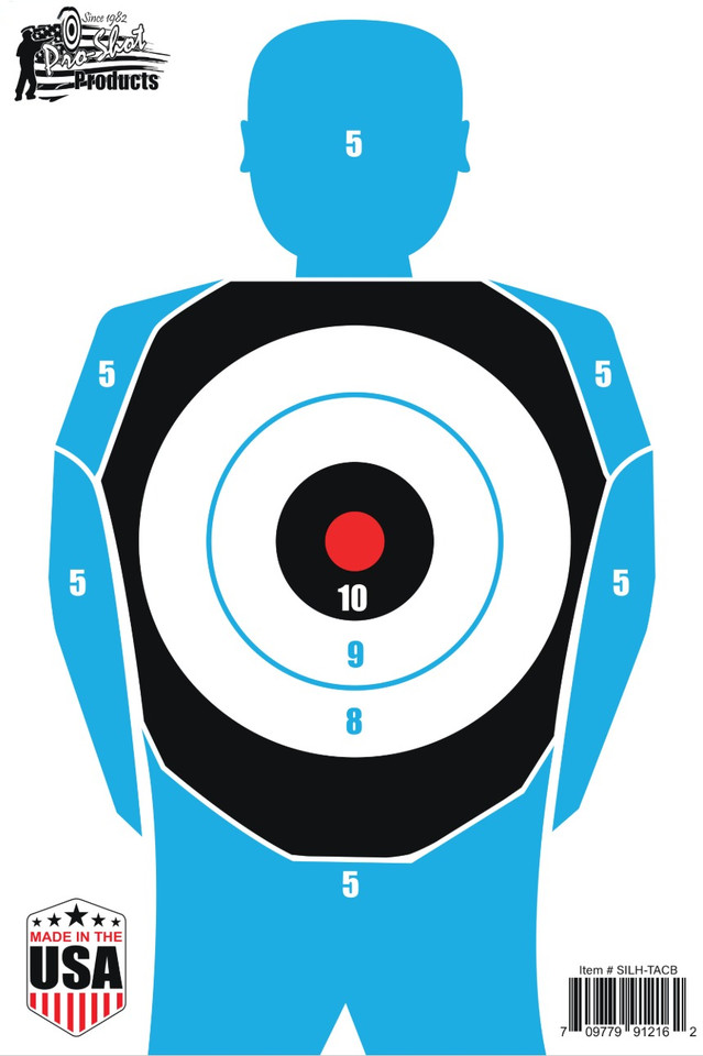 Pro-Shot Silh-TacB 4-Pack Silhouette Tactical Targets