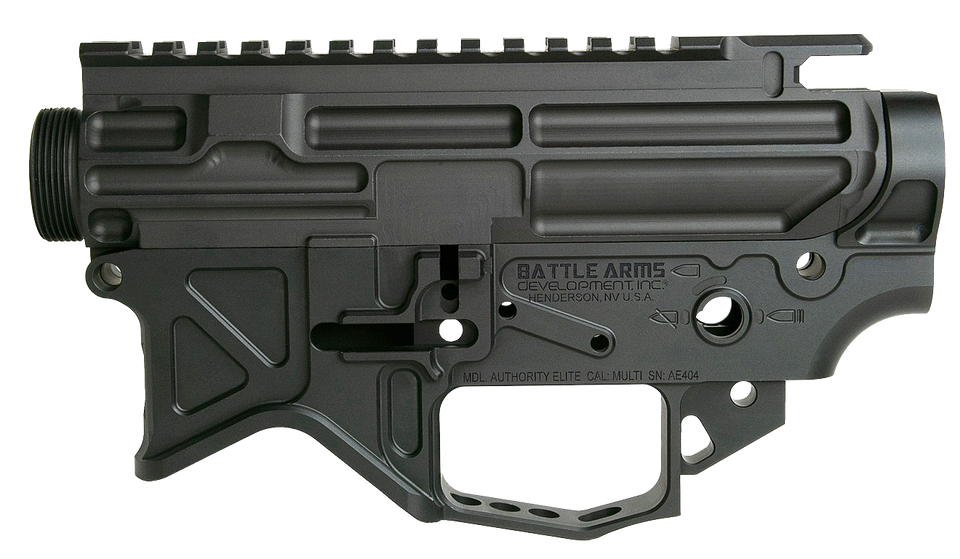 Battle Arms Authority Elite Ambidextrous AR15 Receiver Set – 7075-T6 Billet (Black Anodized)