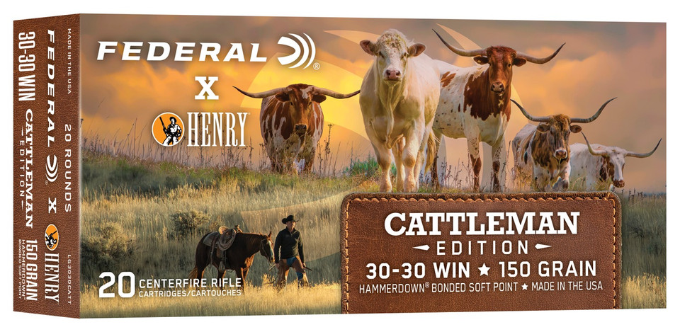 Federal LG3030CATT 150 Grain Hammer Henry Ammunition 20-Round Box