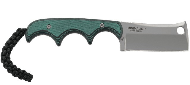 Columbia River Minimlist Cleaver 2.13 Inch Green Black Kitchen Knife