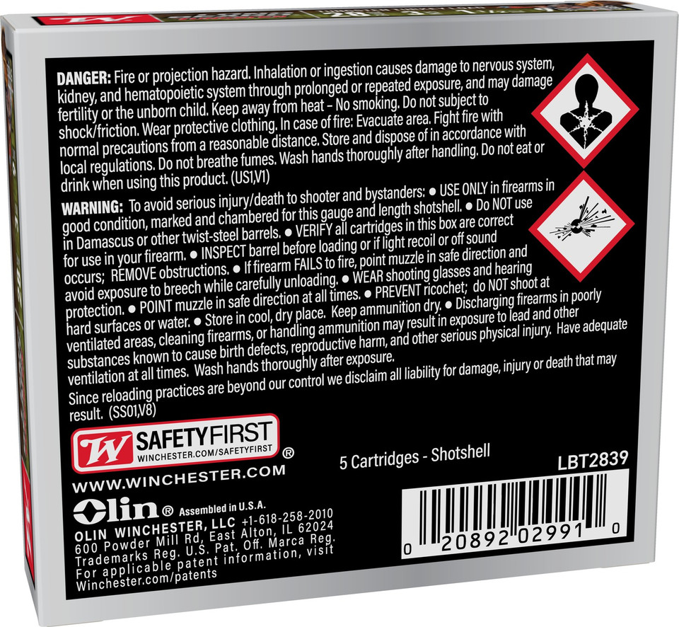 Winchester Ammo LBT2839 28-Gauge 3-inch Longbeard Shotgun Shells