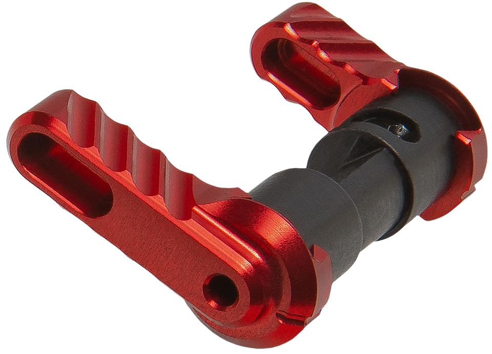 BATTLEARMS BAD-ASS-LITE Lightweight Ambidextrous Safety Selector – Red Anodized | AR15/M4/M16/AR10