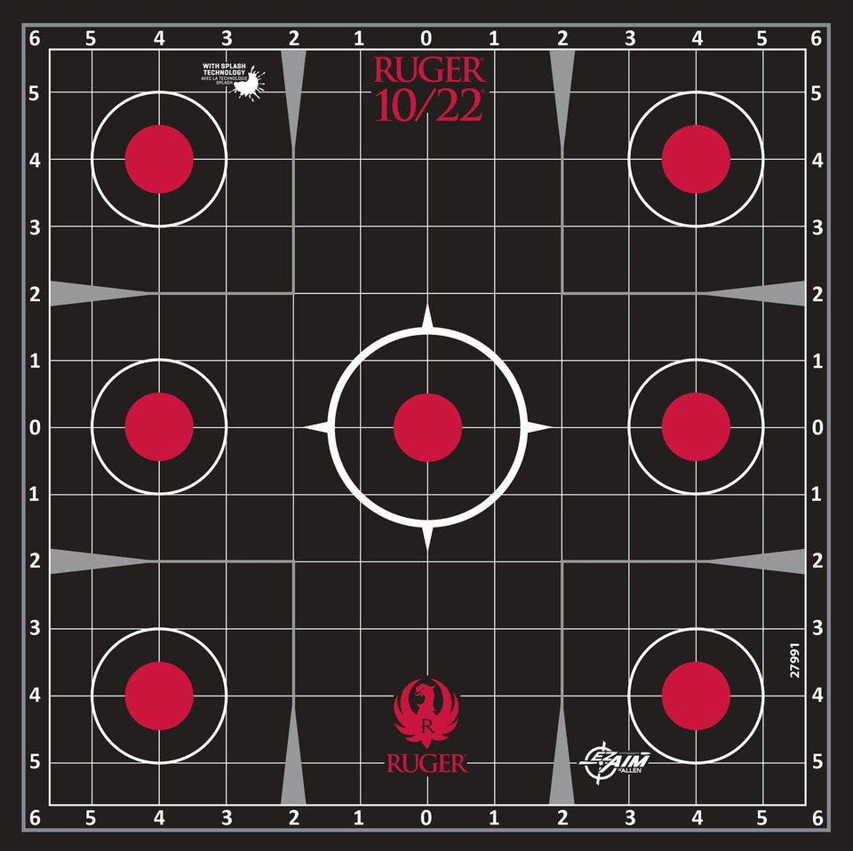 Allen 27991 Ruger Splash Adhesive Target Kit for 10/22 Rifles