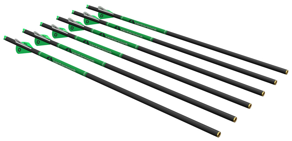 Centerpoint CP AXCCA20TPK 20-Inch Carbon Crossbow Arrows 6-Pack 400 Grain