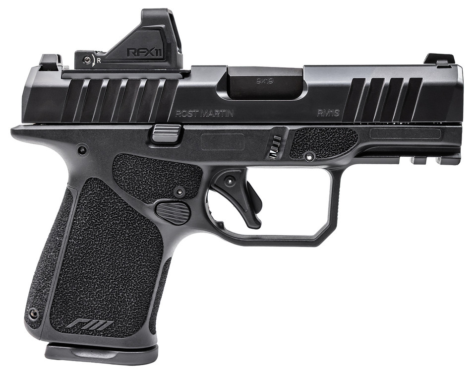 Rost Martin RM1S Black 9mm Striker-Fired Pistol with 3.6-inch Barrel and Reflex Sight