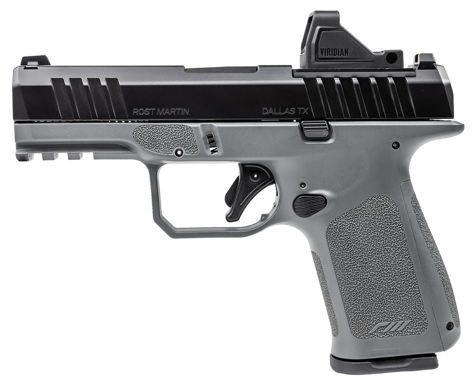 ROST MARTIN RM1CGRYOSP10CA-P 9mm Striker-Fired Pistol with Green Dot Reflex Sight and 4 Magazines