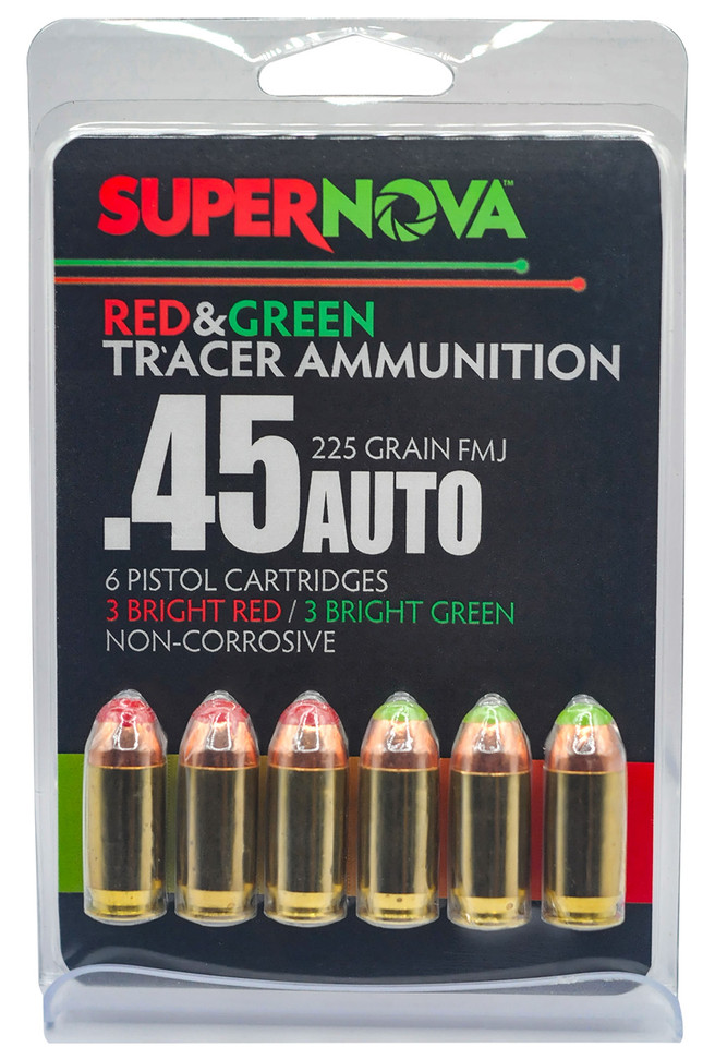 EAA SUPERNOVA MP 45 ACP 225 Grain FMJ Green / Red TRACER