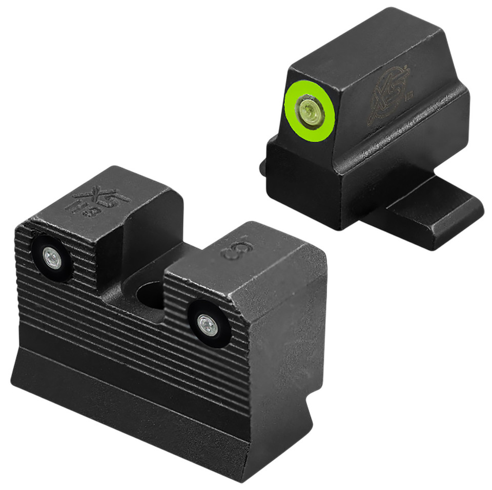 XS SIGHTS R3D 2.0 Sig Sauer Handgun Iron Sights with Tritium Front Green