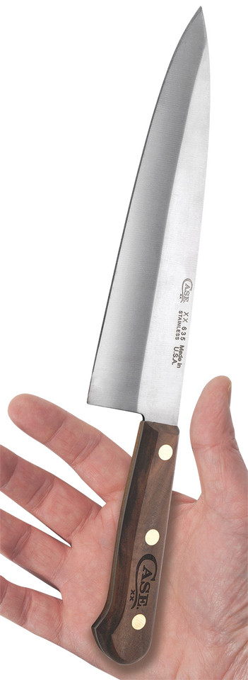 Case 07316 Chef's Knife 8 Inch Stainless Steel Blade with Walnut Handle