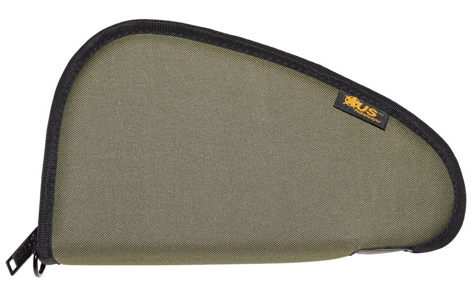 US PeaceKeeper P21713 Pistol Case 13x7 OD Green with Lockable Zipper and 1" Padding