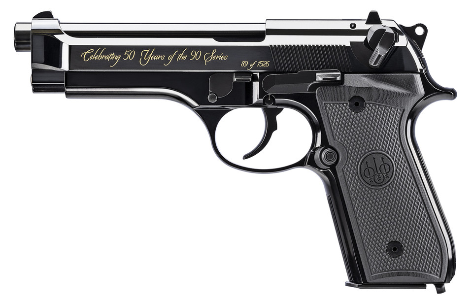 Beretta USA J92SB15 90 Series Repro 50th Anniversary 9mm Pistol with Engraved Slide