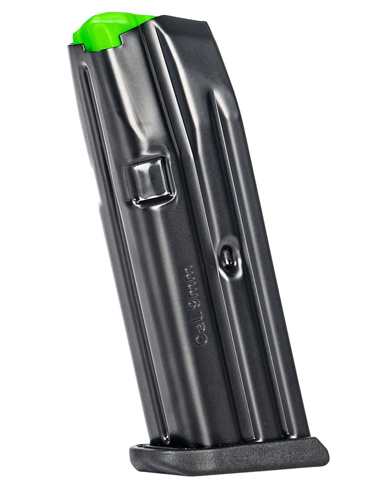 MEC-GAR MG G191000A Glock 19 9mm Luger 10-Round Magazine with Anti-Friction Coating and Green Polymer Follower