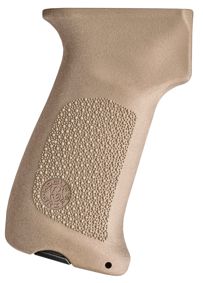 Hogue AK-47/74 Rubber Grip with Storage Door and Cobblestone Pattern in Flat Dark Earth