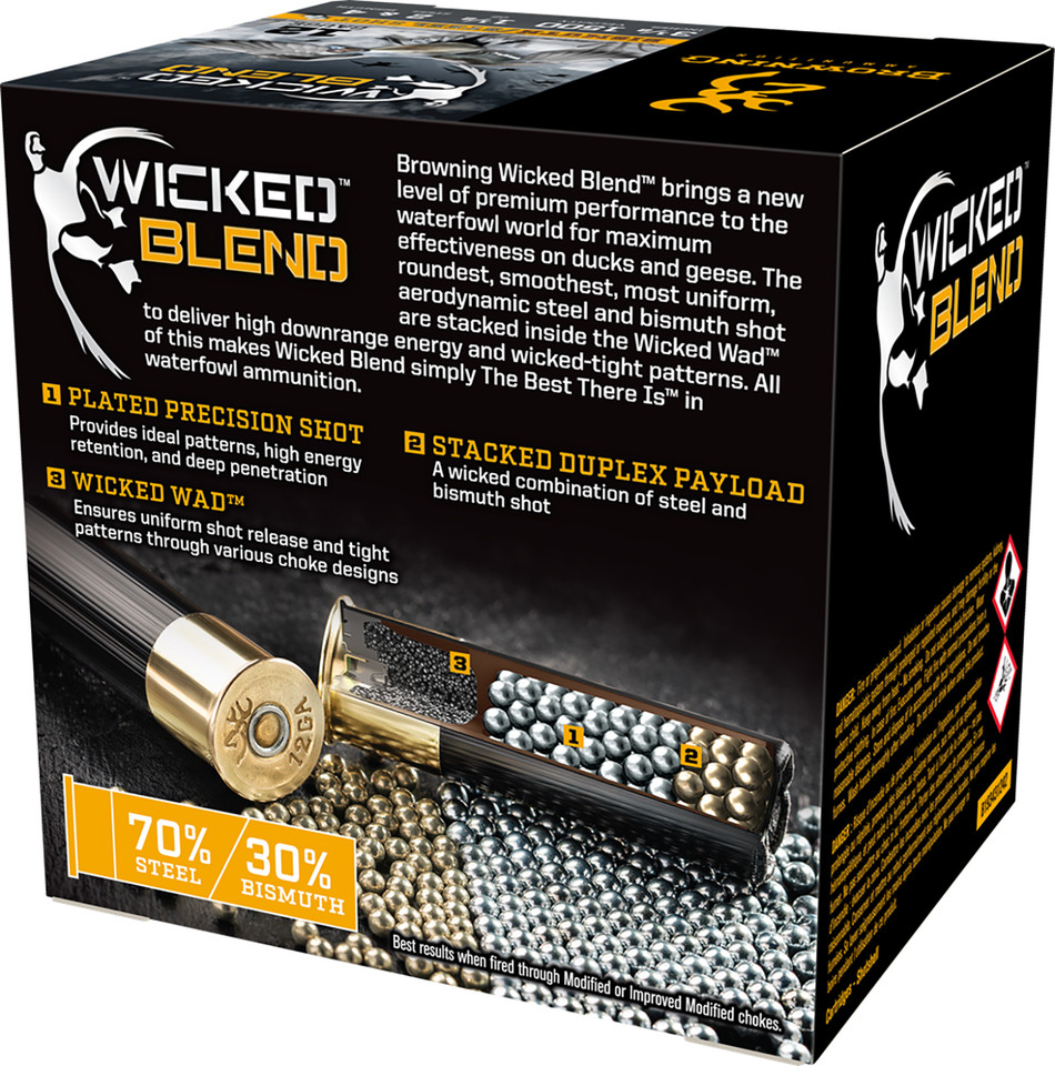 Browning Ammo B193431242 Waterfowl Shotshell 12 Gauge 3.5 Inch 1.5 Ounce 2/4 Shot