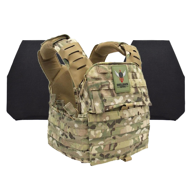SHELLBACK TACTICAL BANSHEE ELITE 2.0 LEVEL IV ARMOR KIT WITH MODEL 26605-2 CERAMIC PLATES