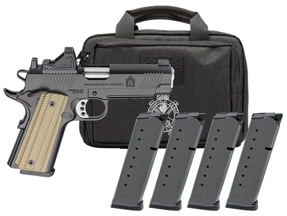 Springfield Armory 1911 Operator AOS 9mm Luger Pistol with VZ G10 Grips and Optic Ready Slide