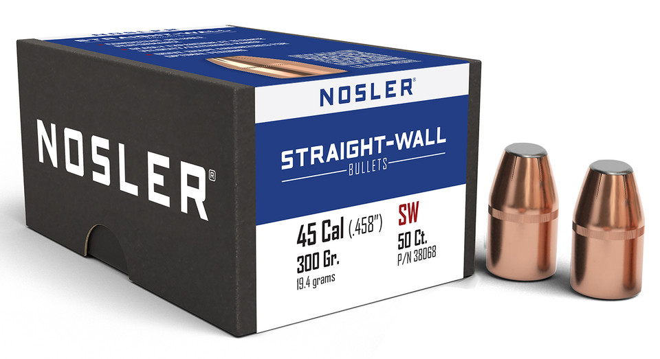 Nosler Power Point 458 Caliber 300 Grain Straight Wall Bullet 50 Count