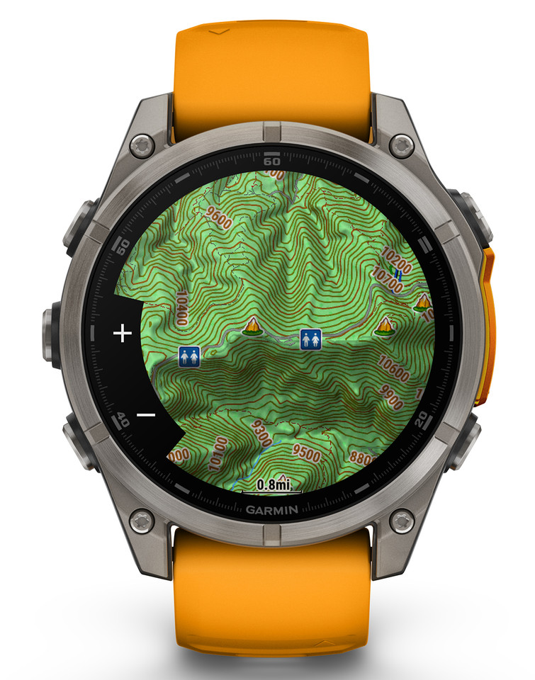 Garmin Fenix 8 47mm AMOLED Watch Orange & Tan