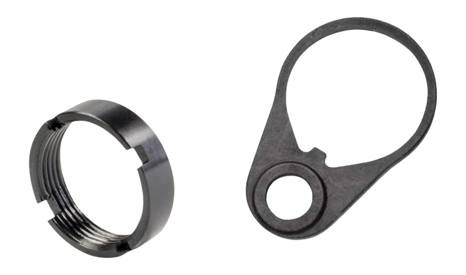 White Label Armory WLA-BUF-7007-01 End Plate Kit Quick Detach for AR-15 Black Aluminum & Steel