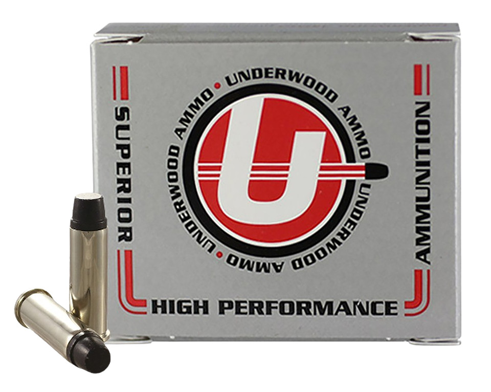 Underwood Ammo UA 734 38 Special +P Hard Cast Flat Nose Bullet 158 gr Nickel-Plated Brass Black Cherry Coating