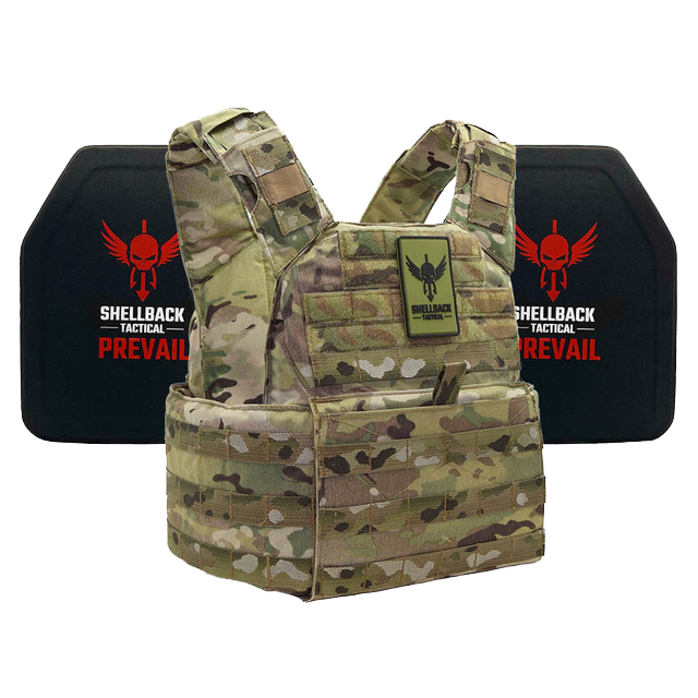 SHELLBACK TACTICAL BANSHEE RIFLE LIGHTWEIGHT LEVEL IV ARMOR KIT WITH MODEL 4SICMH CERAMIC PLATES