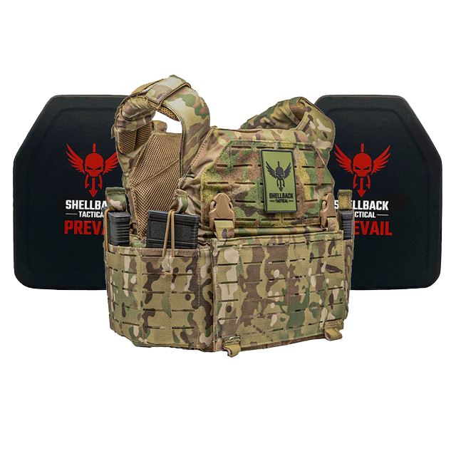 SHELLBACK TACTICAL RAMPAGE 2.0 LIGHTWEIGHT LEVEL IV ARMOR KIT WITH MODEL 4SICMH CERAMIC PLATES