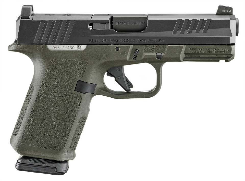 Ruger RXM 9mm Pistol with 4-inch Barrel and Magpul OD Green Frame