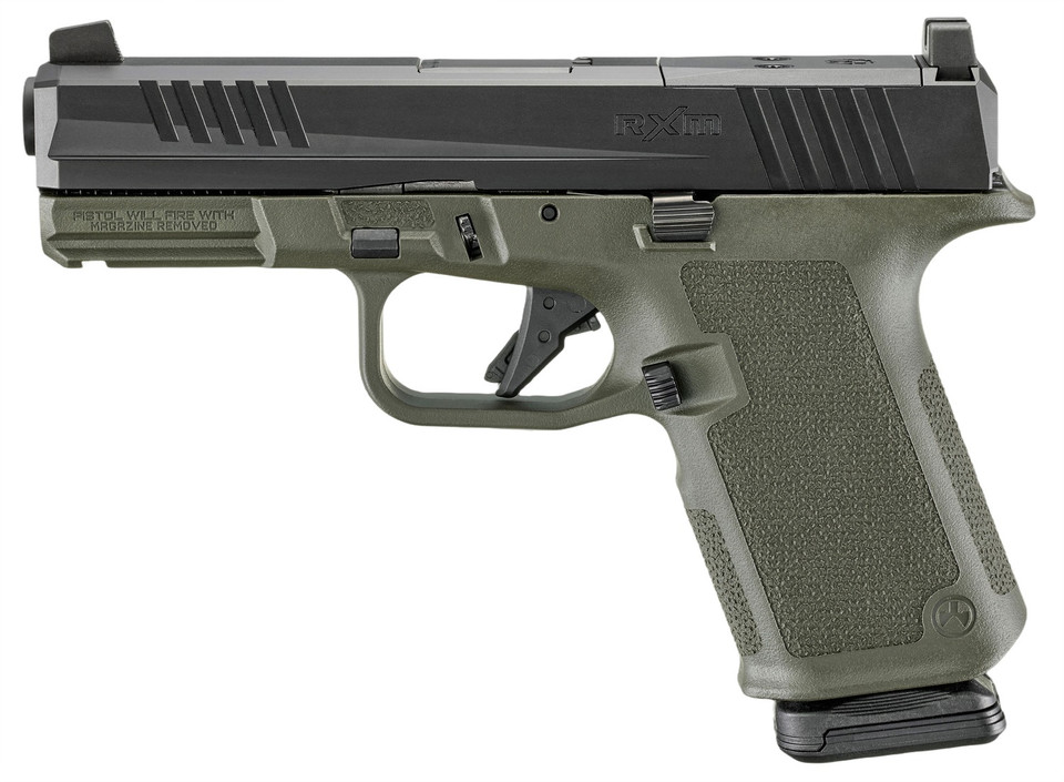 Ruger RXM 9mm Pistol with 4-inch Barrel and Magpul OD Green Frame