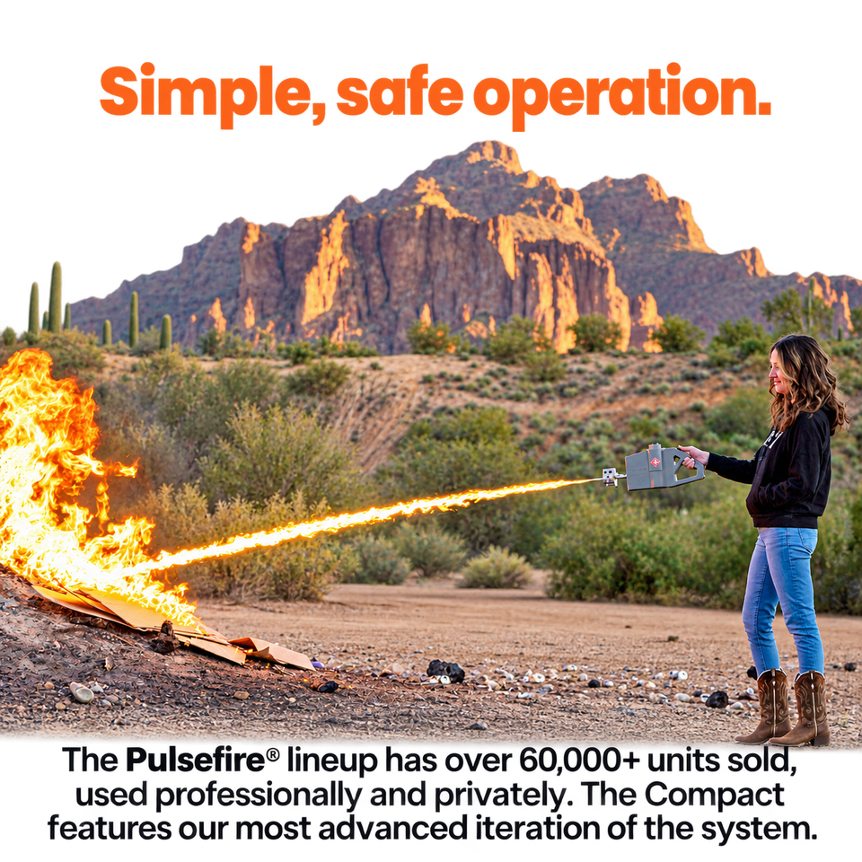 Exothermic Technologies Pulsefire Compact Flame Thrower – Gray
