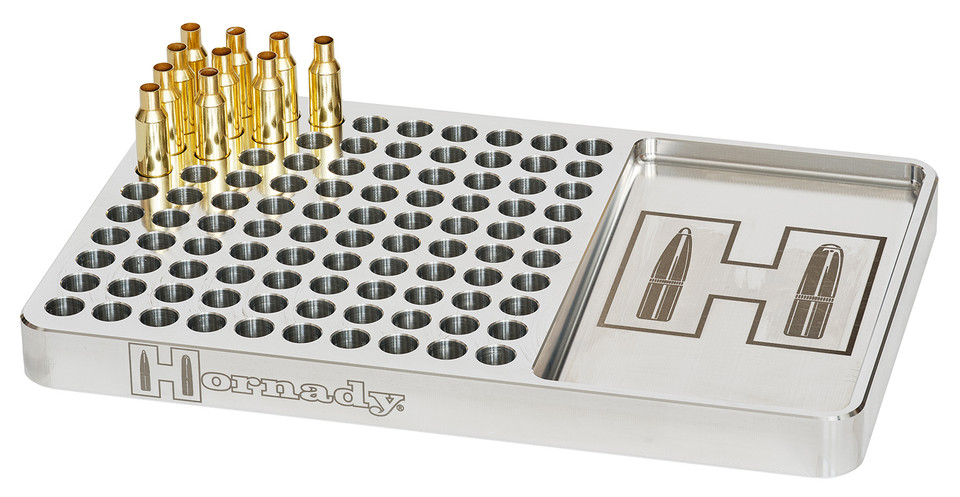 Hornady 480044 Aluminum Reloading Block for 3006, 308, and Creedmoor Cartridges