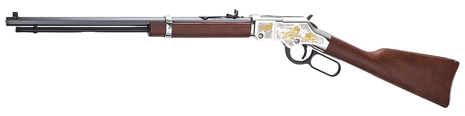 Henry Spirit of the Corps 22 S/L/LR Lever-Action Rifle with Gold Highlights and Historical Vignettes