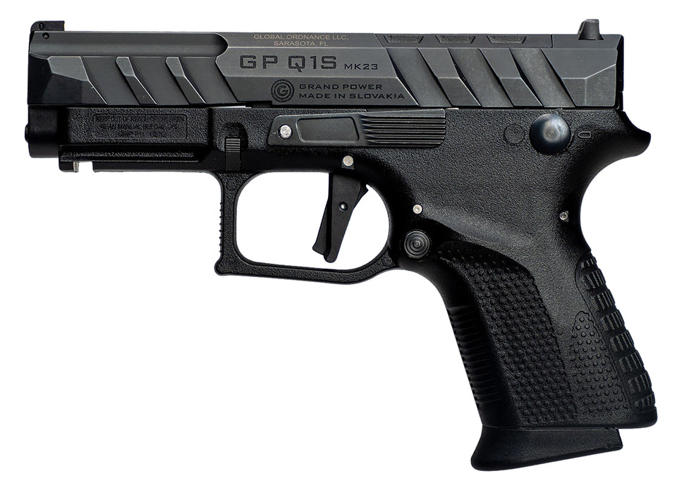 Grand Power Q1S 9mm Luger Compact Pistol with 3.66-inch Barrel and 12+1 Capacity