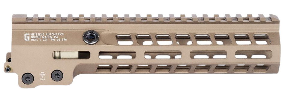 Geissele Automatics MK14 Super Modular Rail MLOK 9.3 inch DDC Aluminum Hardcoat Anodized